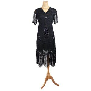 Fringe Sequin Beaded Flapper Dress